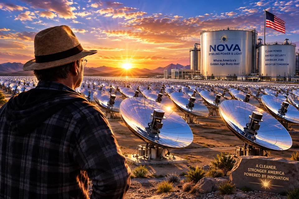 NSPL conceptual solar campus at sunrise